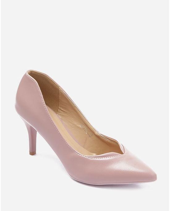 Shoe Room Pointed Leather Shoes - Pink