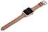 Thin Leather Replacement Wrist Strap Watchband for Apple Wacth 5/4/3/2/1 42-44mm Brown