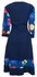 YILI Fashion Dress Midi Length Style 3/4 Sleeved -Blue