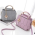 Ladies Handbag Japan South Korea Simple Small Square Bag Trend Shoulder Bag Messenger Crystal Bag black 24*13*16 cm