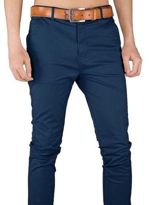 Fashion Turkey Style Soft Khaki Men's Trousers- Navy Blue