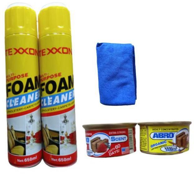 Texxon Multi-purpose Foam Cleaner X2pcs ,Free Towel And 2pc Air Freshner
