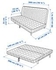 NYHAMN كنبة-سرير 3 مقاعد, مع مرتبة أسفنجية/Naggen بيج - IKEA