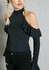 Ruffled Detail Cold Shoulder Body