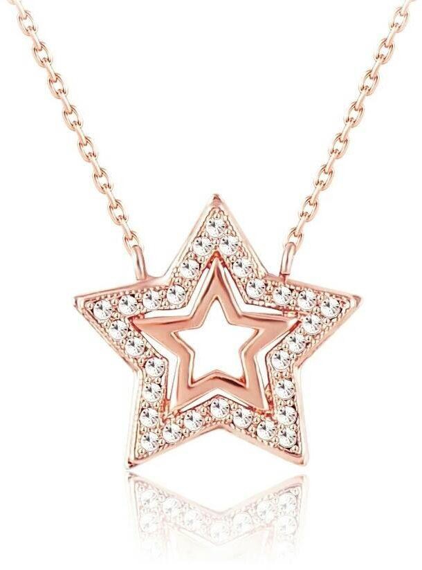 necklace rose gold plated star necklace
