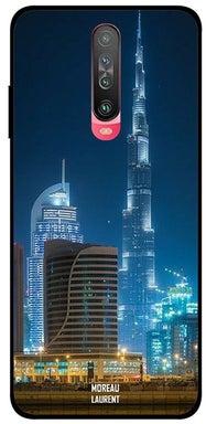غطاء حماية واقٍ لهاتف شاومي بوكو X2 عليه صورة برج خليفة مضيء