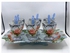 Ice Cream Cups With Spoons And Tray - 13 PCS -Blue