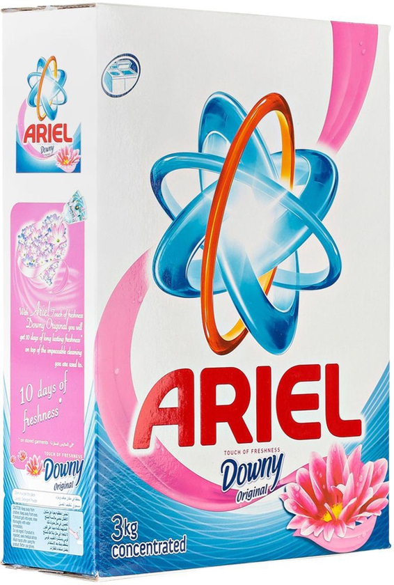 Ariel Blue With Touch of Downy Detergent Powder - 3 kg
