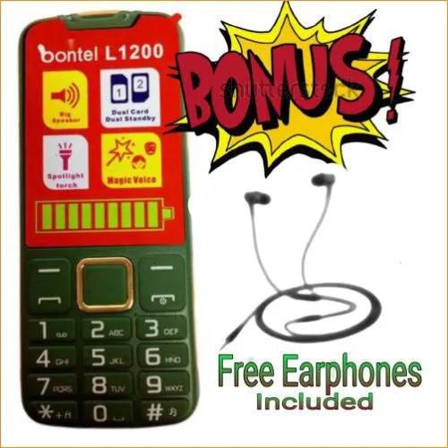 [NEW YEAR  OFFER] Bontel L1200 1.77"Screen,Big Speaker, (Button Phone)+Free Earphones