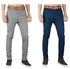 Fashion 2 Soft Khaki Men's Trouser Stretch Slim Fit Casual Blue  & Gray