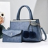 24 7 FASHION Ladies Blue Stylish Official Woman Handbag 2 in 1