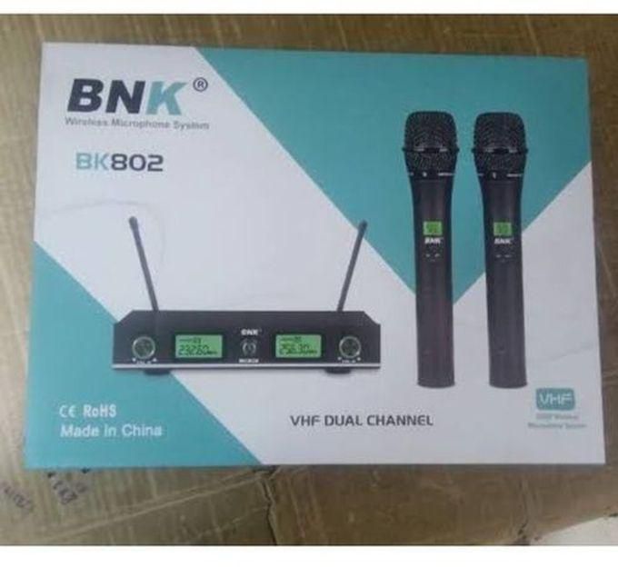 Bnk BK-802 Dual Channel VHF Wireless Microphone Set