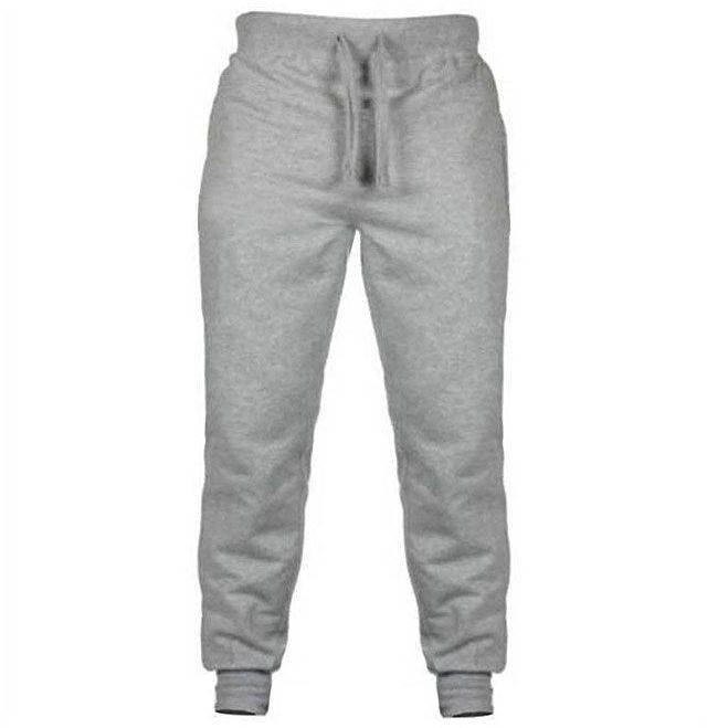 Mens Trousers Casual Trendy Combat Chinos Sport Pants Jogger - Gray
