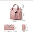 Fashion Shoulder Women Handbag Pu Leather Trendy 3 In 1 Ladies Handbags Set
