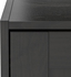 RAKKESTAD Wardrobe with sliding doors - black-brown 117x176 cm