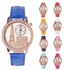 Liplasting Eiffel Tower Women Diamond Watches Fashion Exquisite Quartz Wristwatches - Red