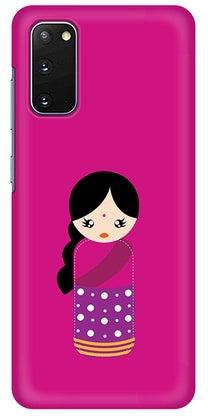 Hard PC Shield Matte Finish Print Slim Snap Classic Series Case Cover For Samsung Galaxy S20 Indian Doll