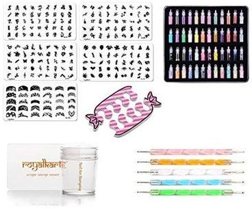 Nail Art Stamping Kit Multicolour