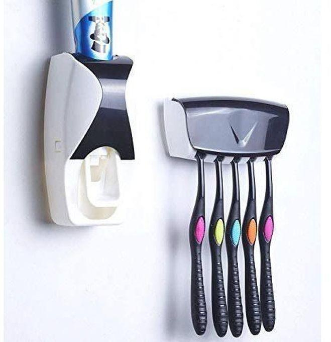 Tooth Paste Dispenser And Brush Holder