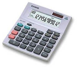 Get Casio MJ-12D-W-DH-W Portable Practical Desktop Calculator - Silver with best offers | Raneen.com
