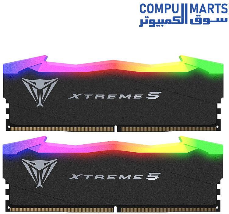 ذاكرة PATRIOT Viper RAM 32GB Xtreme 5 RGB و Non-RGB DDR5