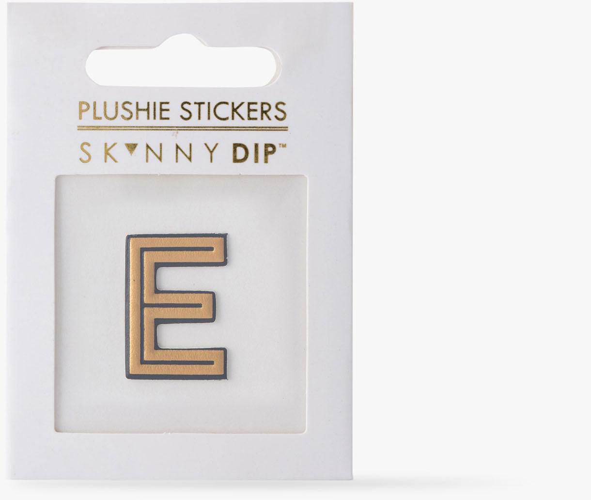 'E' Metallic Plushie Sticker