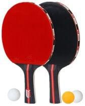 Generic 5-Piece Table Tennis Solid Wood Rackets Set With Balls