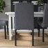 STRANDTORP / BERGMUND Table and 4 chairs - brown/Gunnared medium grey 150/205/260 cm
