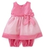 Jayne Copeland Baby Girls' Striped Ribbon Dress- Pink