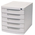 DELI 5 Drawer Cabinet with Lock in Front, White