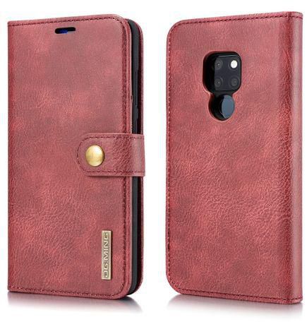 DG.MING Crazy Horse Texture Flip Detachable Magnetic Leather Case For Huawei Mate 20, With Holder & Card Slots & Wallet (Red)