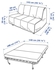 LYCKSELE MURBO كنبة-سرير بمقعدين, Knisa رمادي فاتح - IKEA