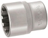 Spline Socket 1/2-InchDr 16mm YT-1468 Silver 38x16millimeter
