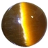 حجر الكات آيز ‫(عين القط) الأصفر دائري الشكل بوزن 11.7 قيراط