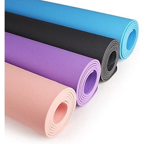 one piece 1 4 1 2 inch yoga mat classic thickened non slip fitness exercise workout carrying strap net bag soft mat pilates exercises63368646