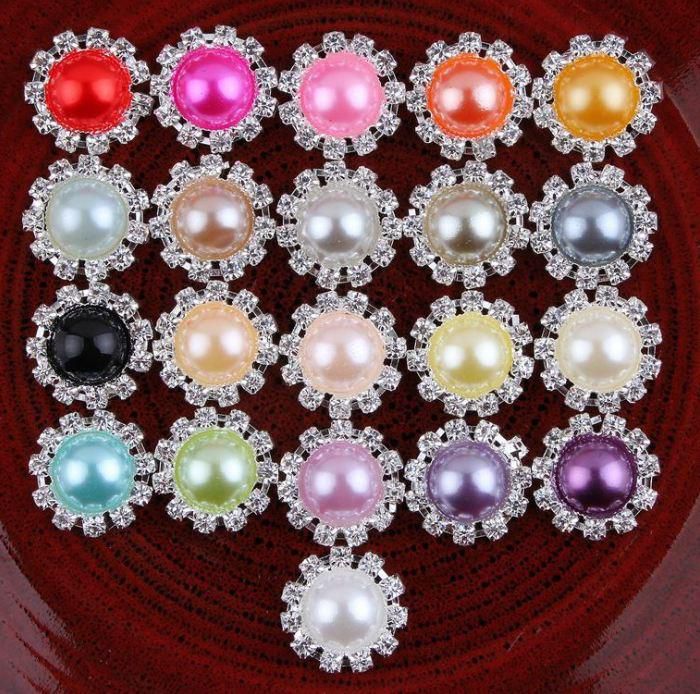 Lsthome 20MM Colored Pearl Flower Drills Round Diamond (20 Colors)