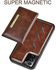 PULOKA Detachable Leather Wallet Case with Card Holder for Samsung Note 20 Ultra - Brown