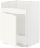 METOD Base cab f HAVSEN single bowl sink - white/Vallstena white 60x60 cm