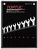 Toptul Hi-Performance Combination Wrench 15° Offset 14 PCS - POUCH BAG - METRIC