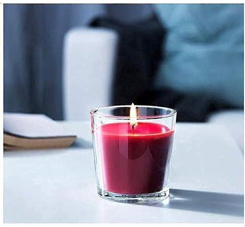 Sweet Berries Scented Candle in Glass - Red - CDL0100