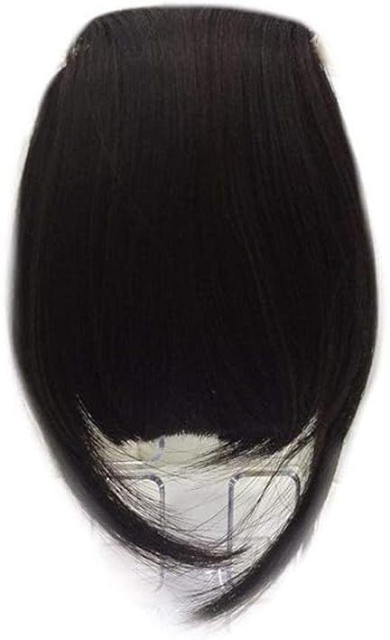 Synthetic Hair Extension With Short Straight Bangs, Black