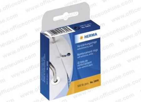 Herma Self Adhesive Reinforcement Rings, 12mm Diameter, 500/box, White