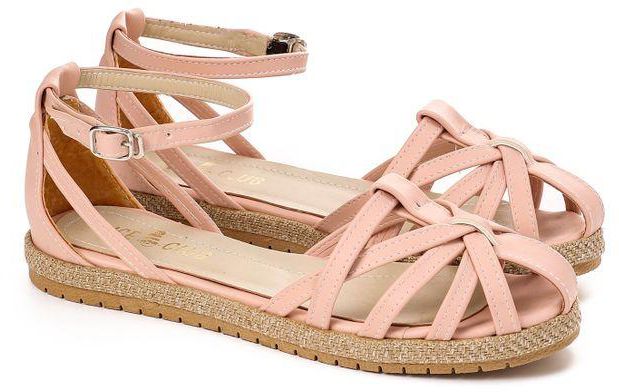 Ice Club Buckle Closure Leather Sandals - Rose