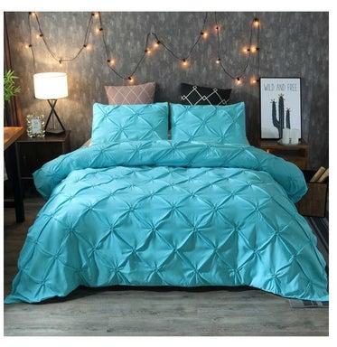 3-Piece Bed Sheet Set Polyester Blue Twin