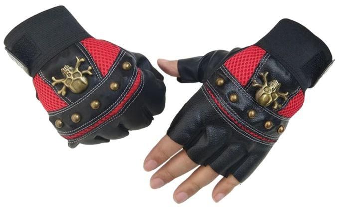 Half Fingers Leather Gloves