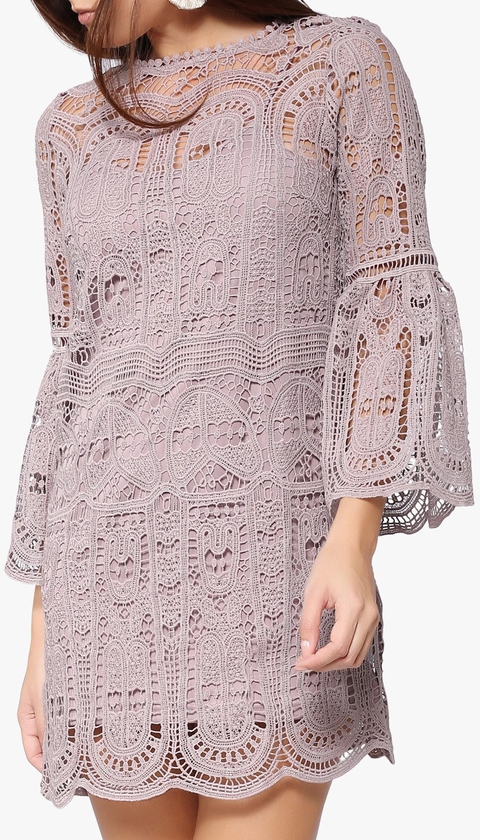 Blush Crochet Lace Mini Dress