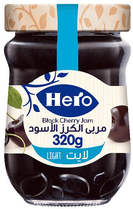 Hero Black Cherry Light Jam - 320g