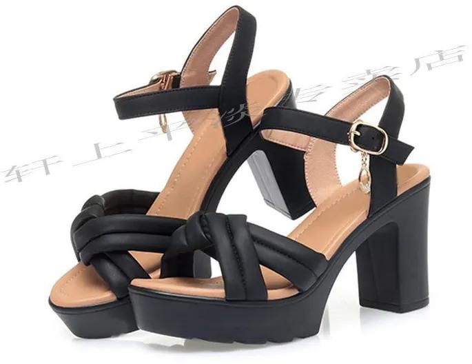 Women's Shoes Sandals Heels Sandals New style fashionable and versatile one-line buckle women's high-heeled sandals with thick heel and medium heel