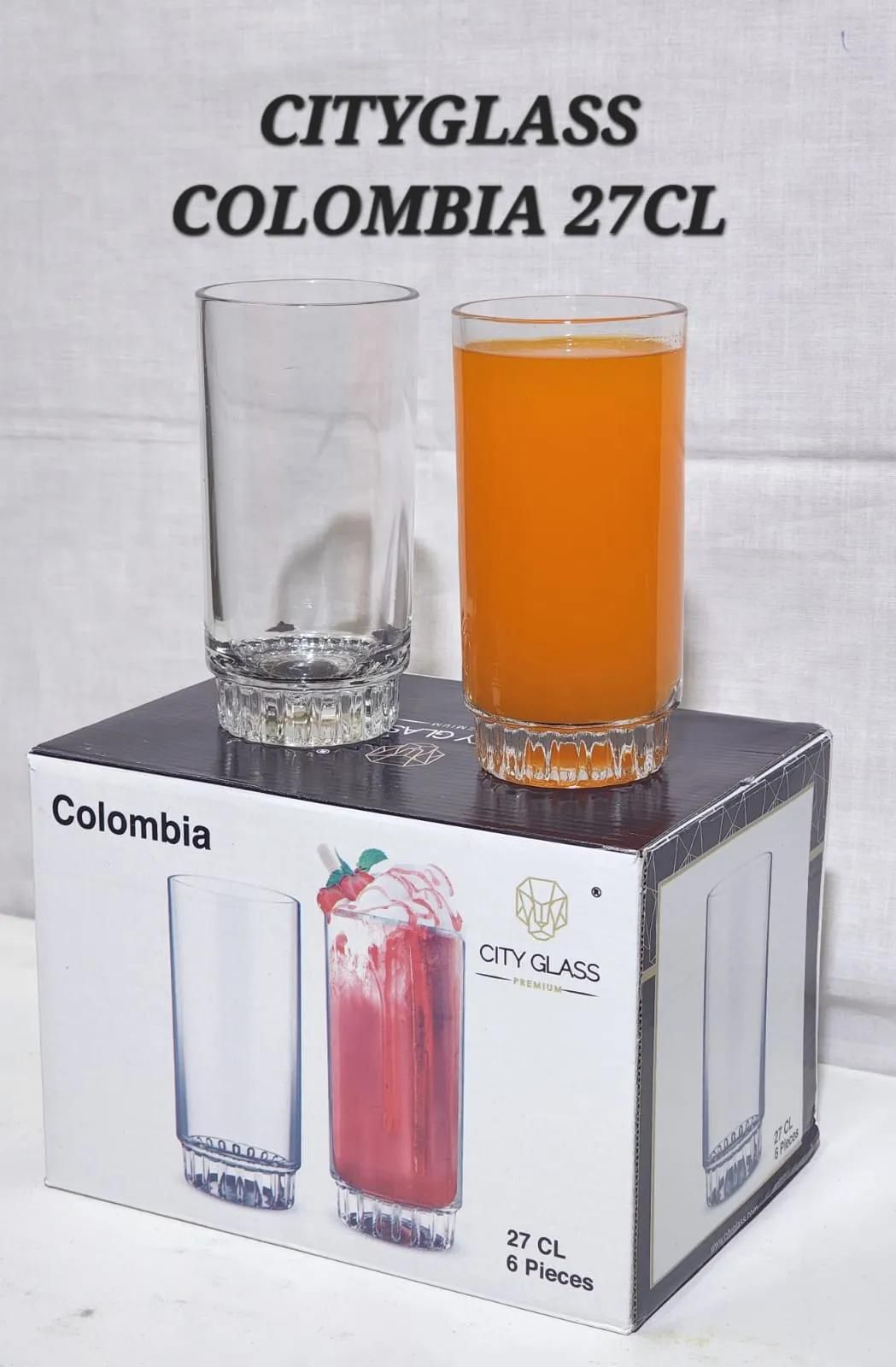Set of 6pcs water/juice heavy Colombia kitchen glasses