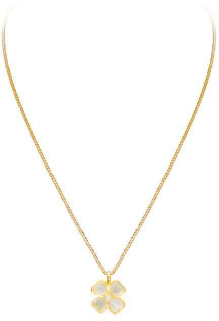 Aiwanto Necklace Gold Neck Chain Flower Pendant Simple Necklace Best Gift Womens Girls Necklace